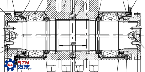 SGZ1000/2000<i style='color:red'>刮板输送机链轮</i>组件介绍_河南双志